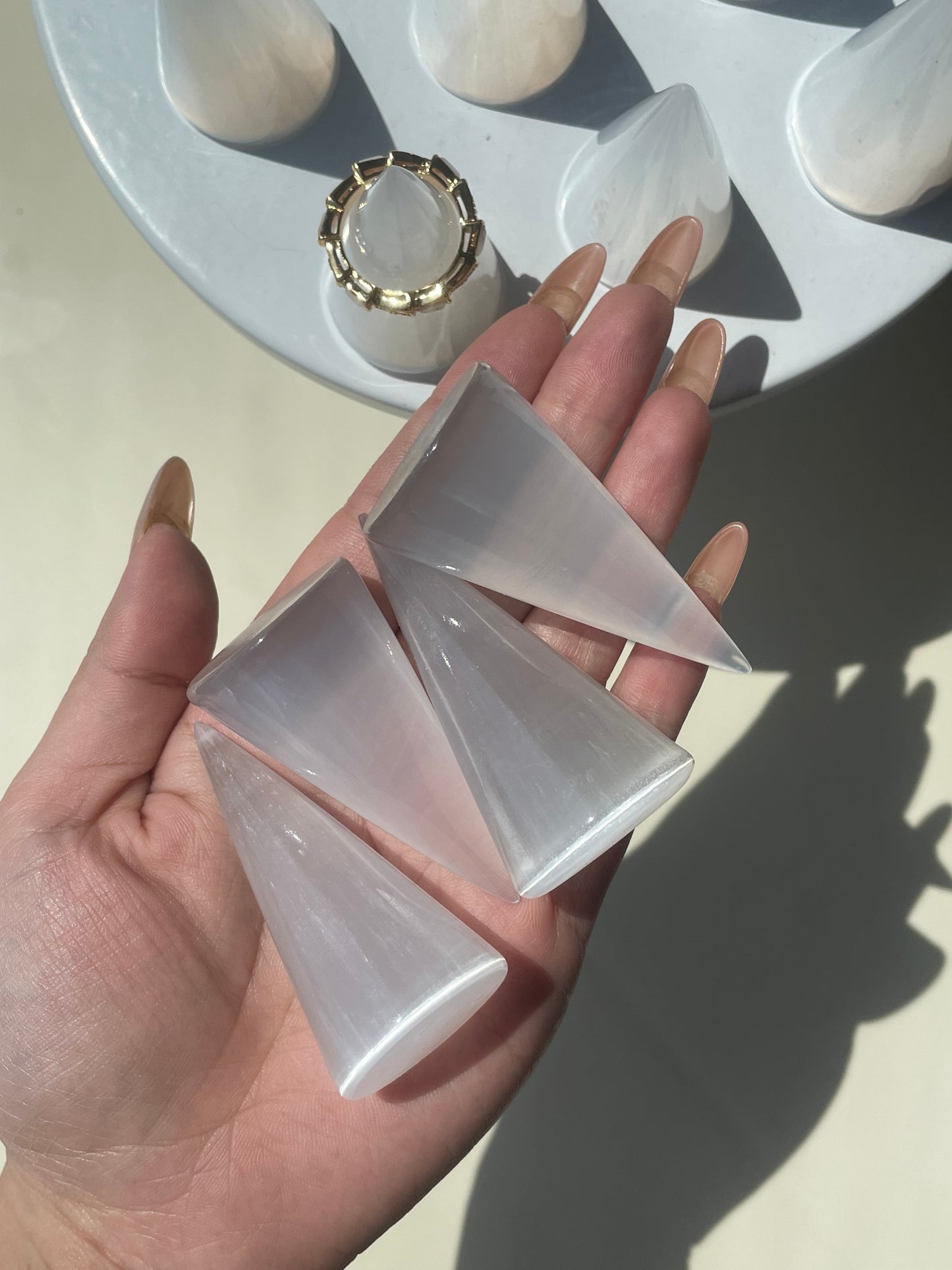 selenite Ring holder(6CM)