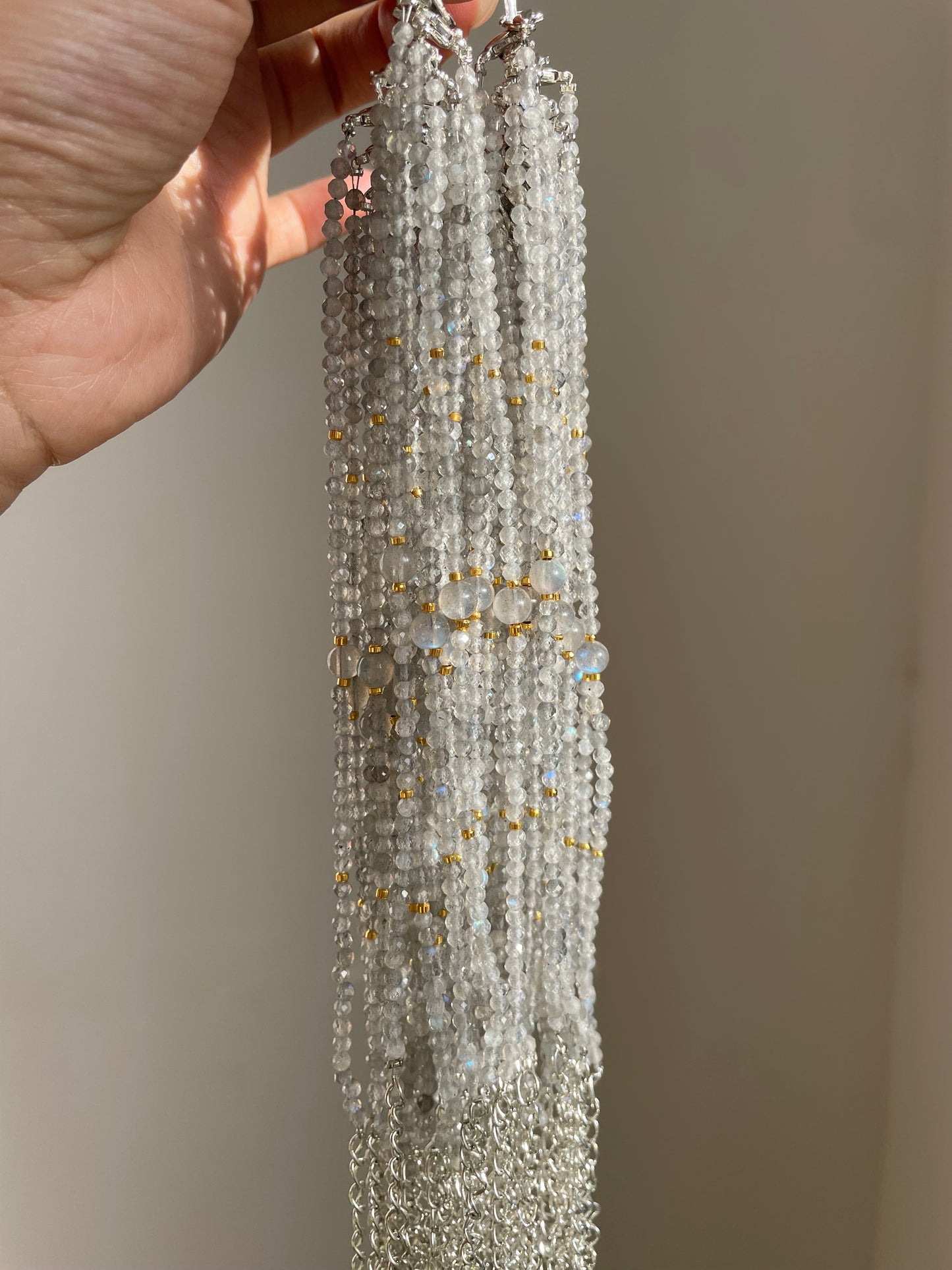 labradorite faceted bracelet