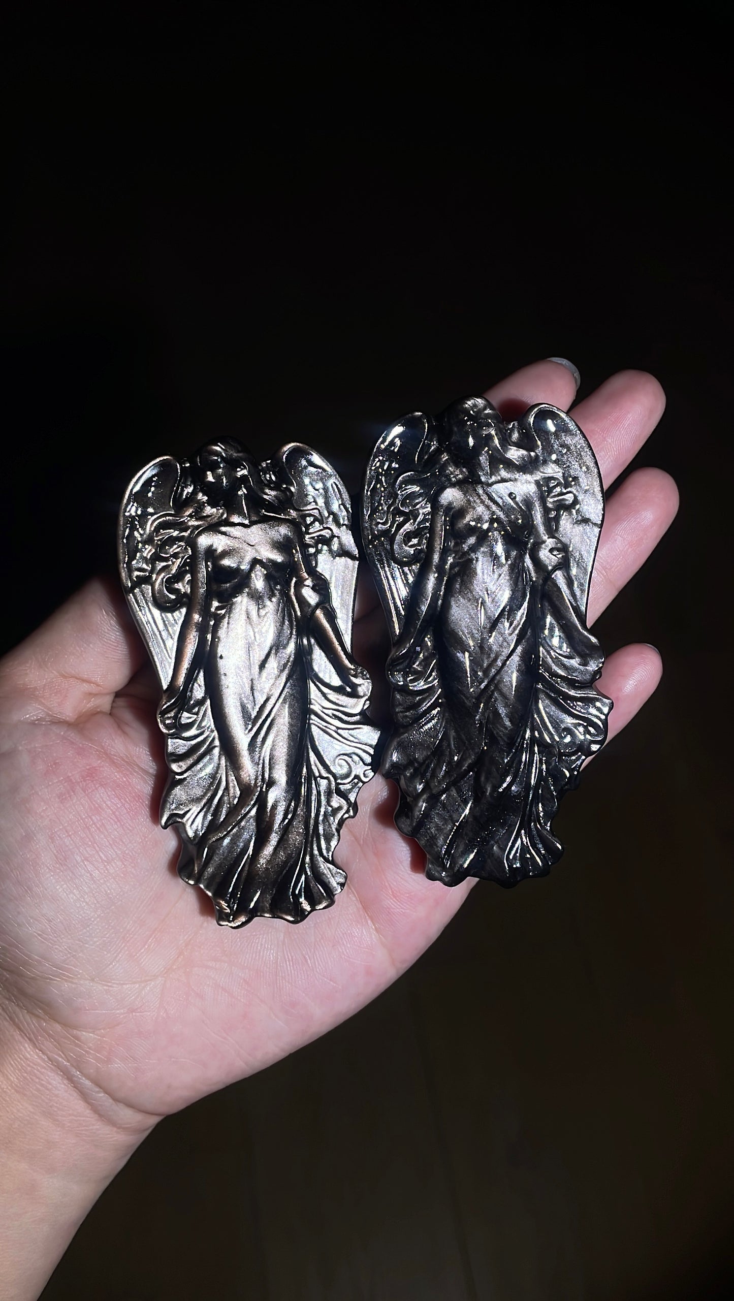 Silver Obsidian angel
