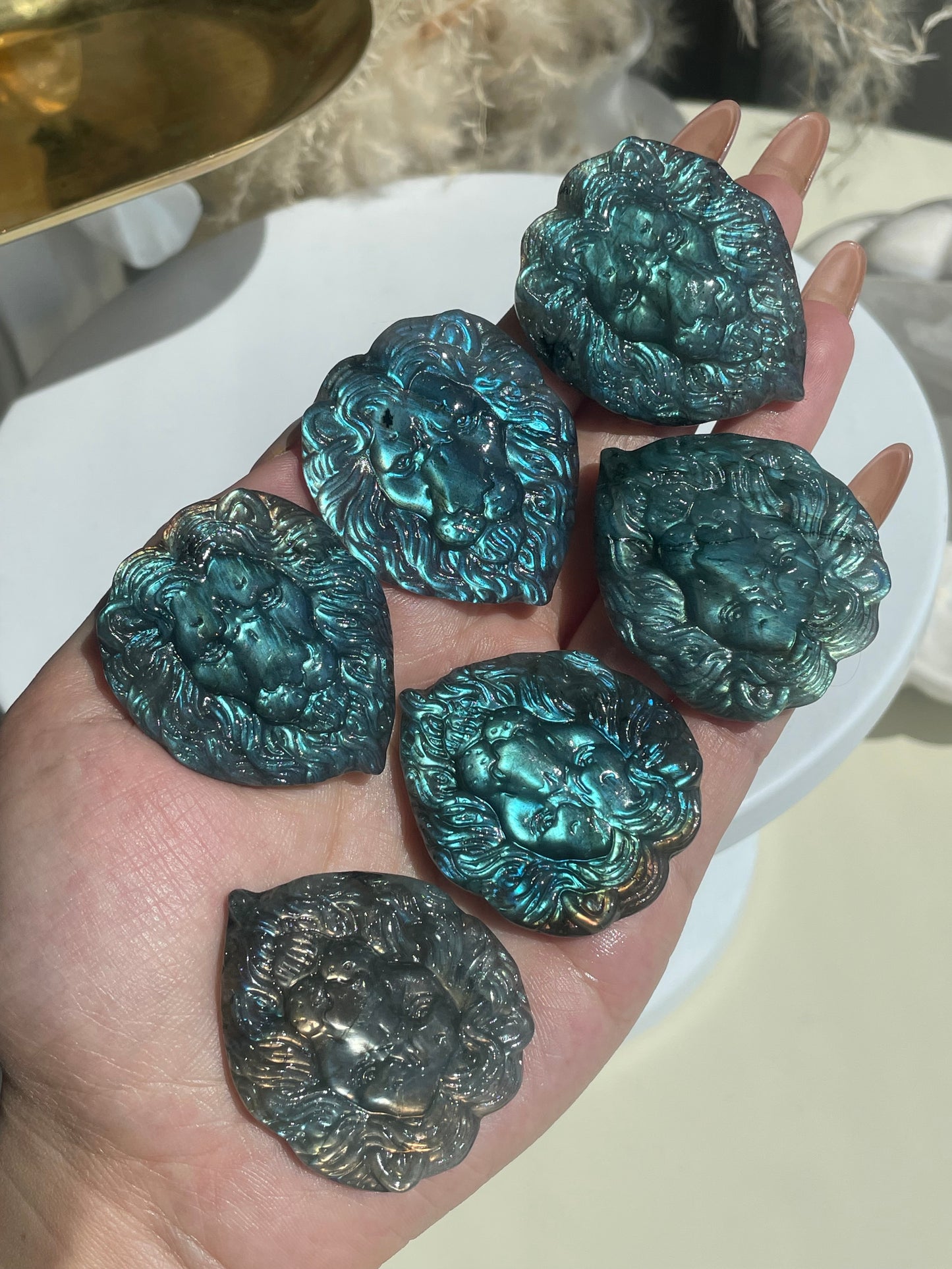 labradorite lion head