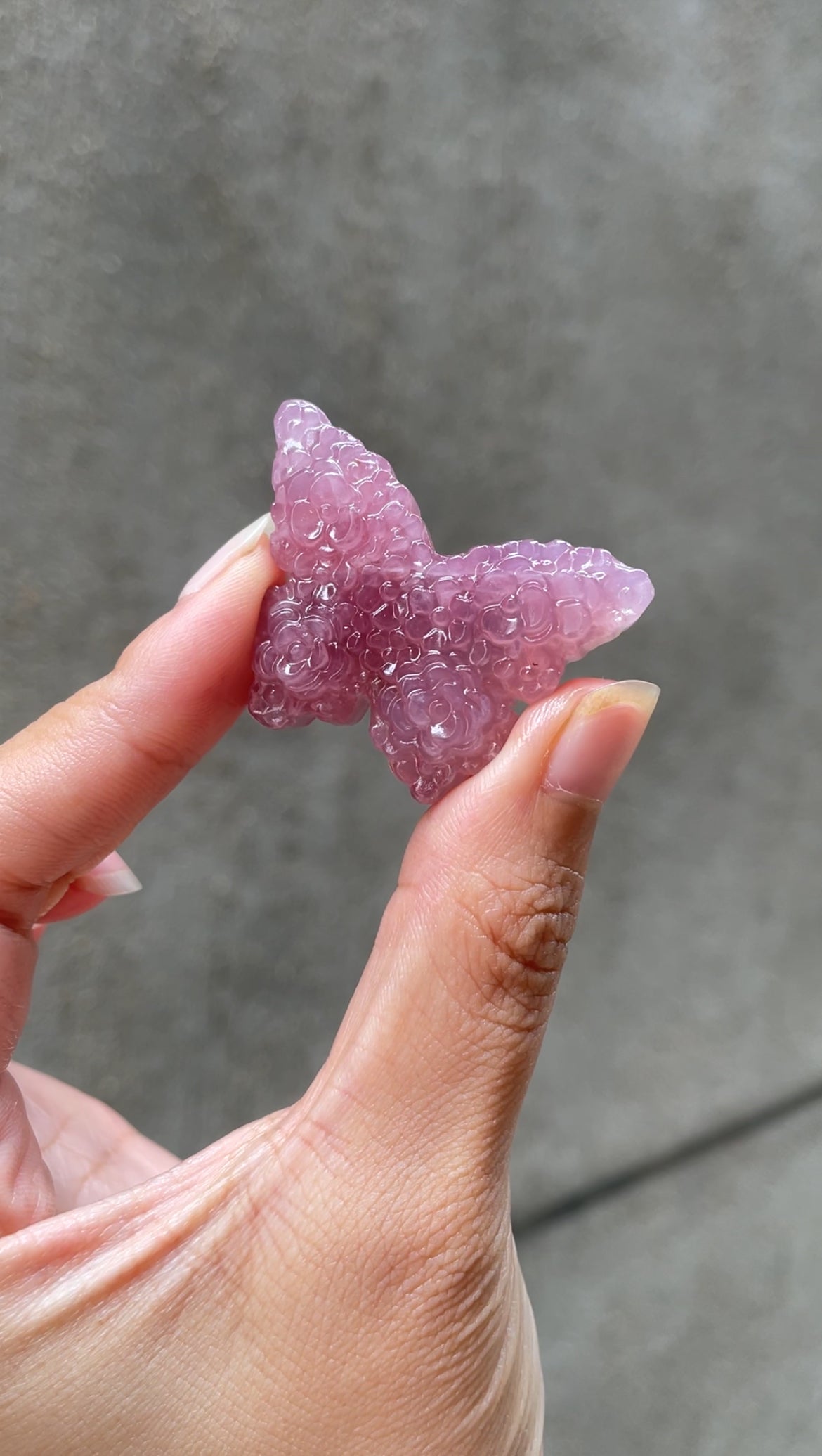 purple Rosequartz Butterfly