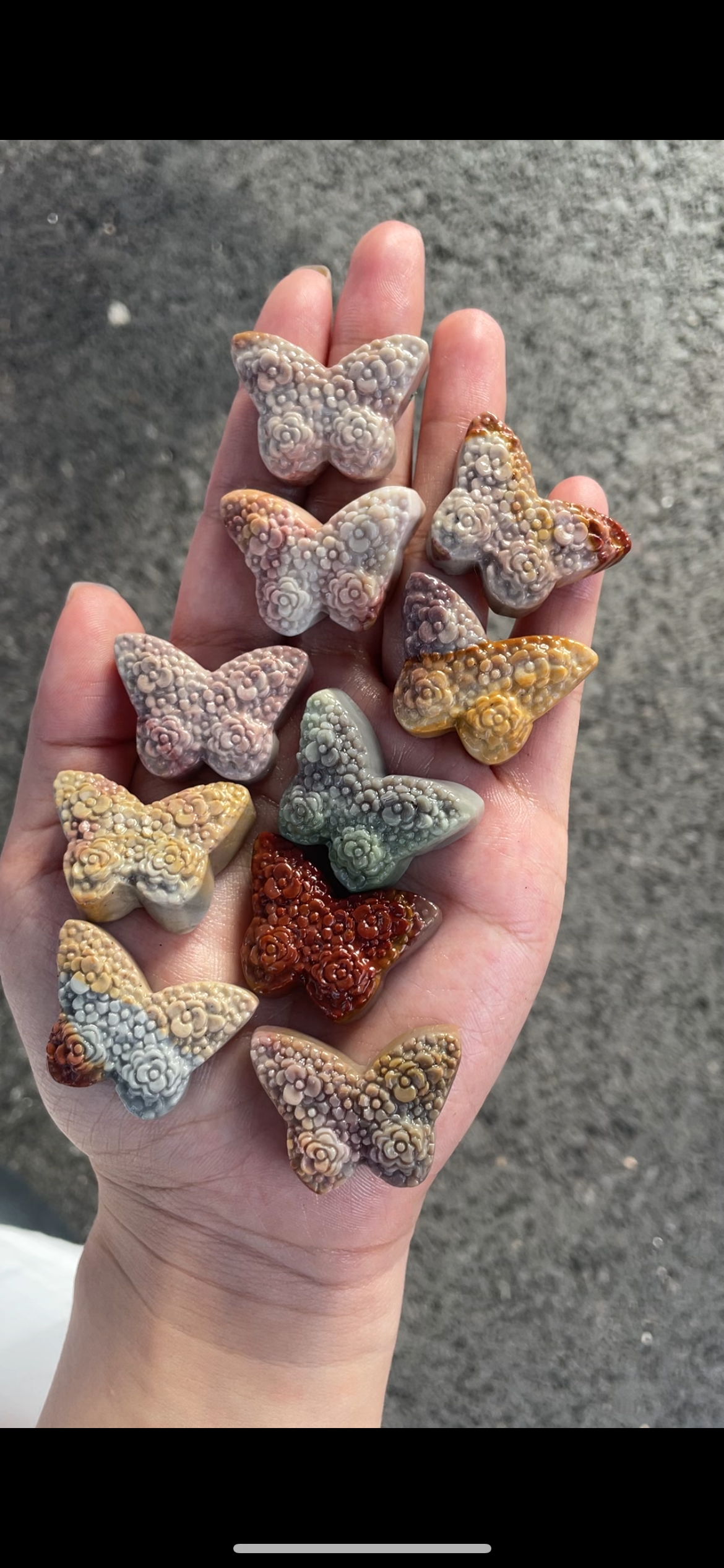 Alashan agate flower Butterfly
