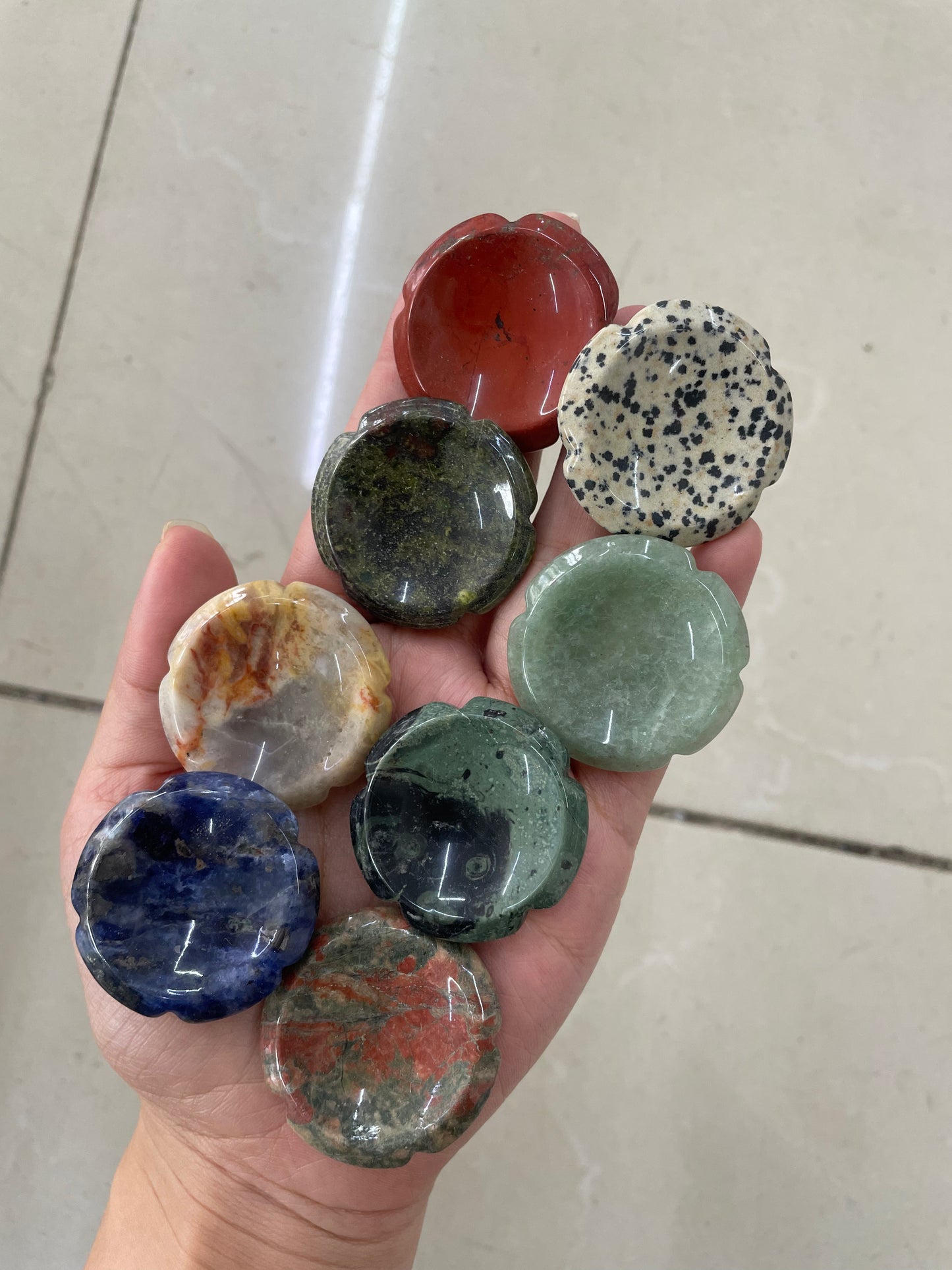 flower worry stone