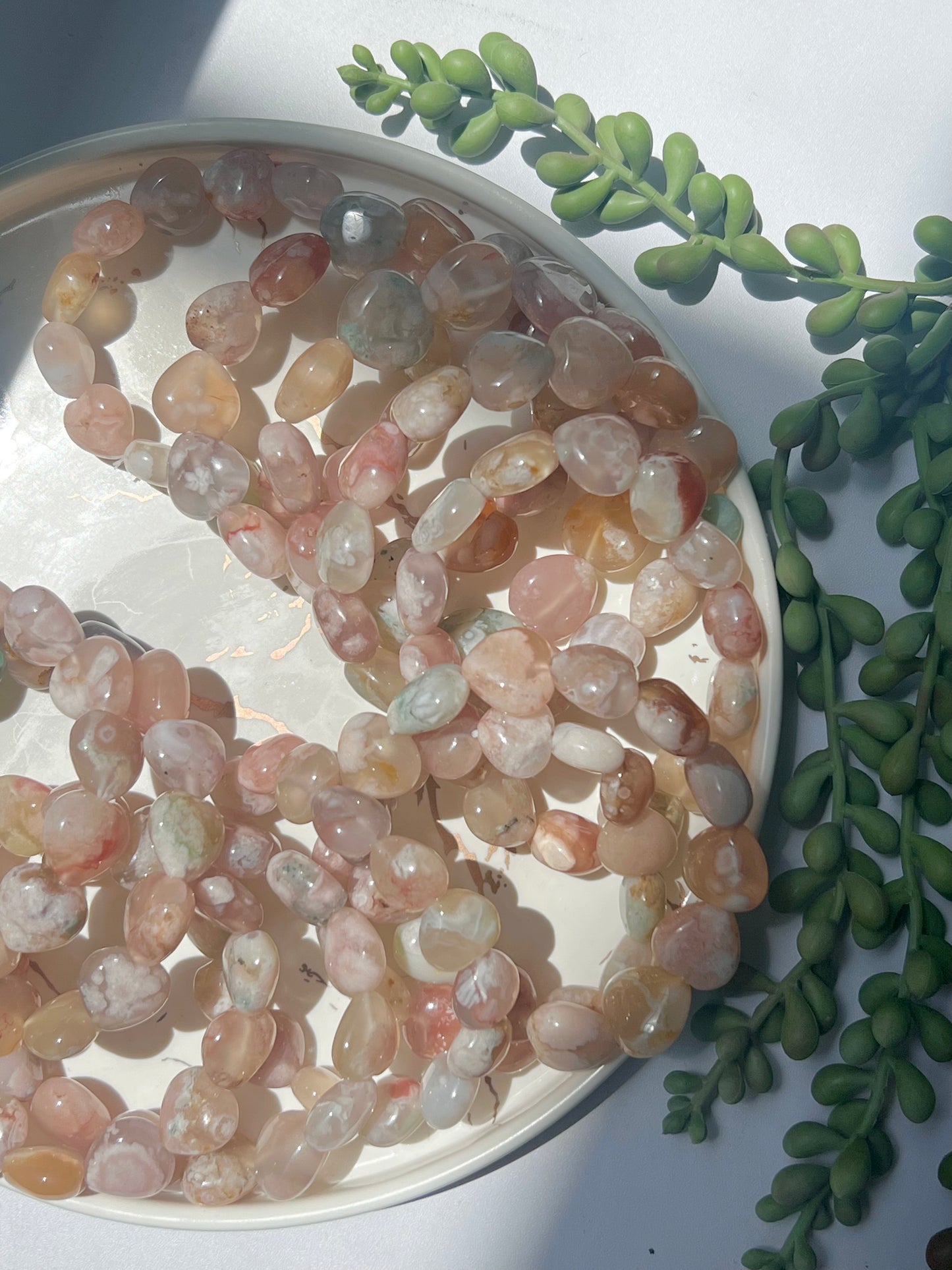 flower Agate heart BRACELET