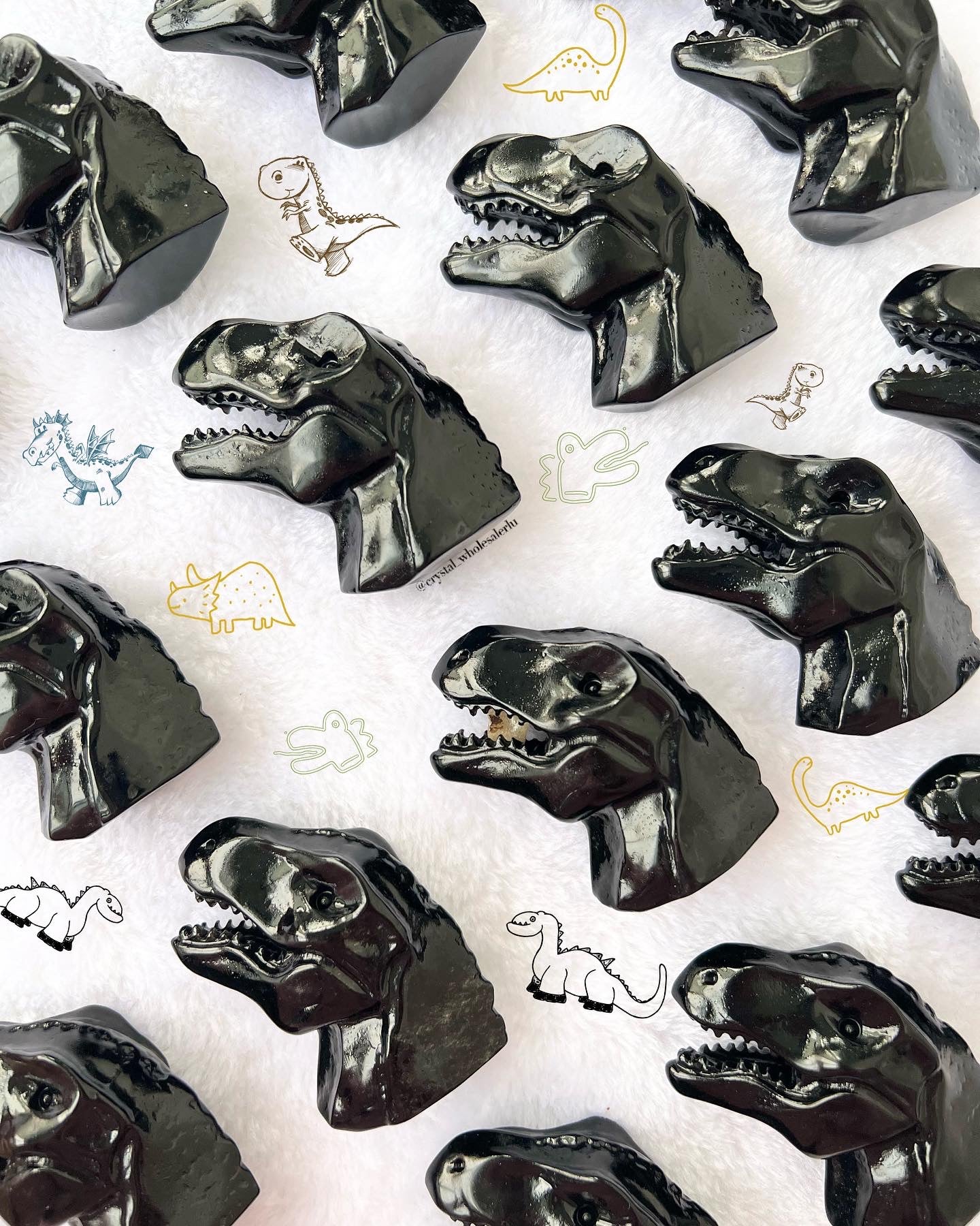 obsidian dinosaur head