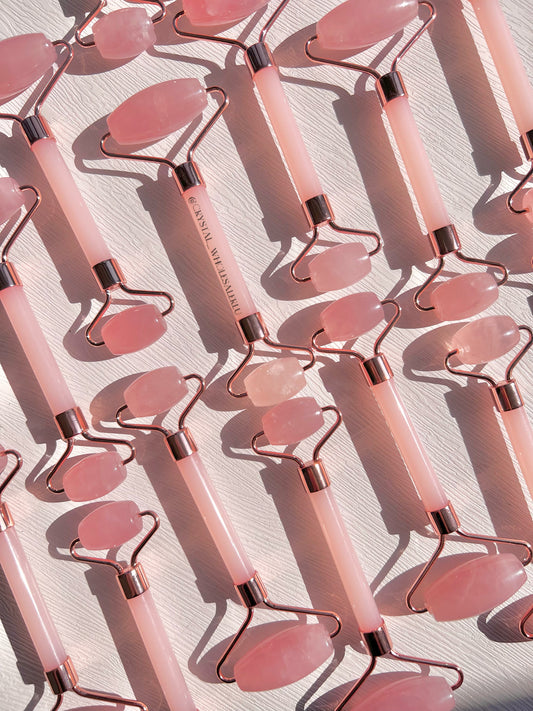 rose quartz face roller