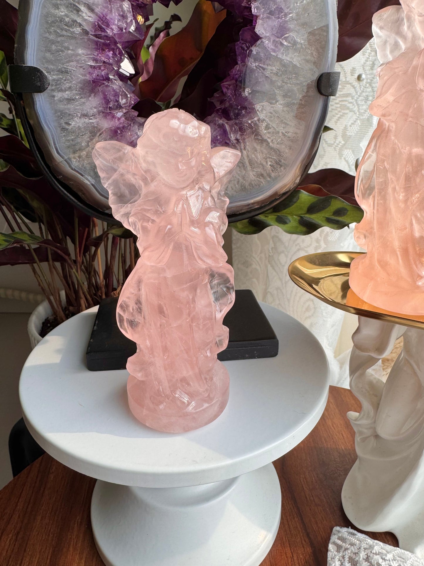 rose quartz angel 15CM