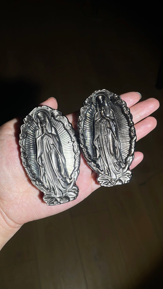 Silver Obsidian Virgin Mary
