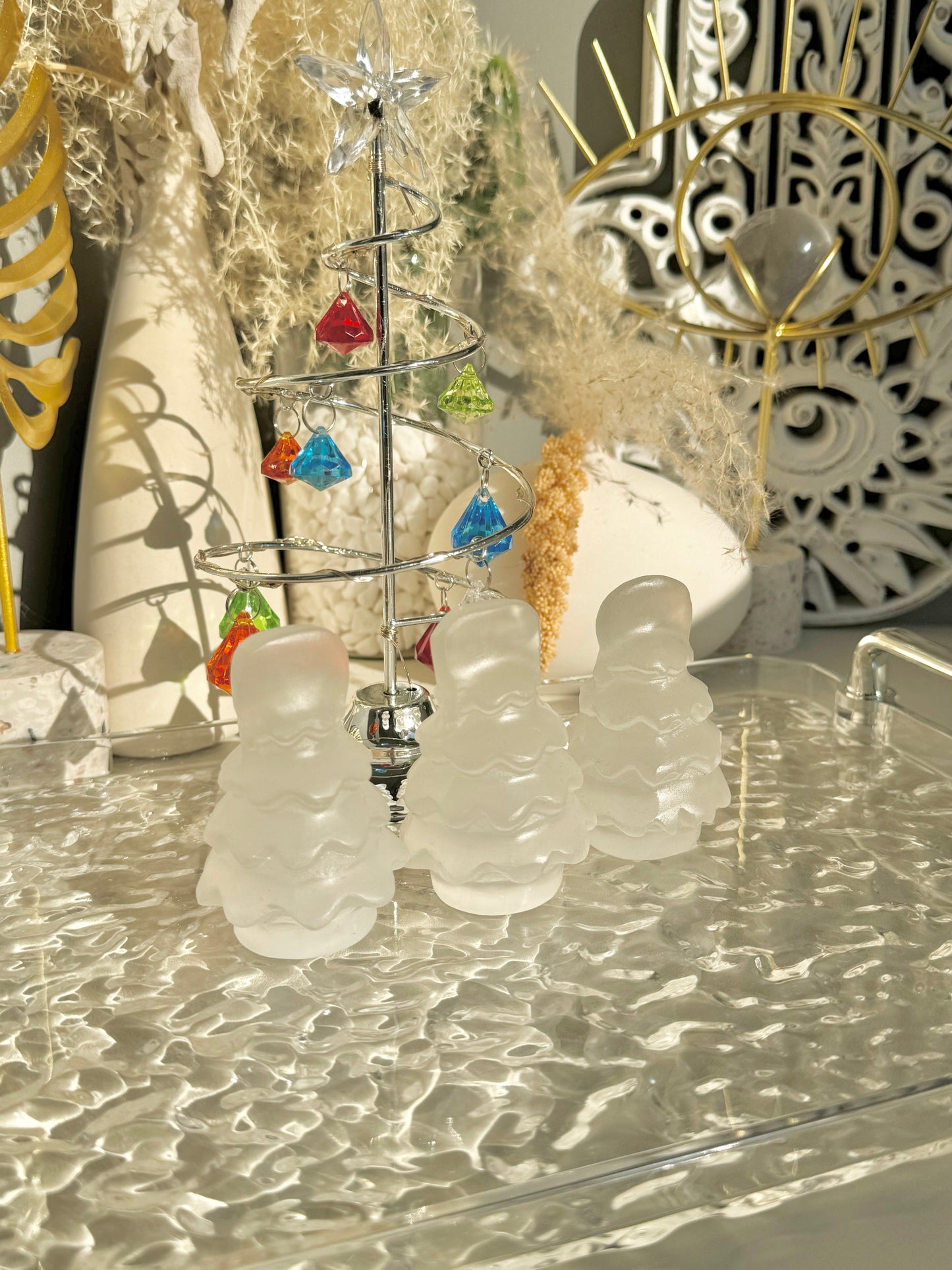 Selenite Christmas tree