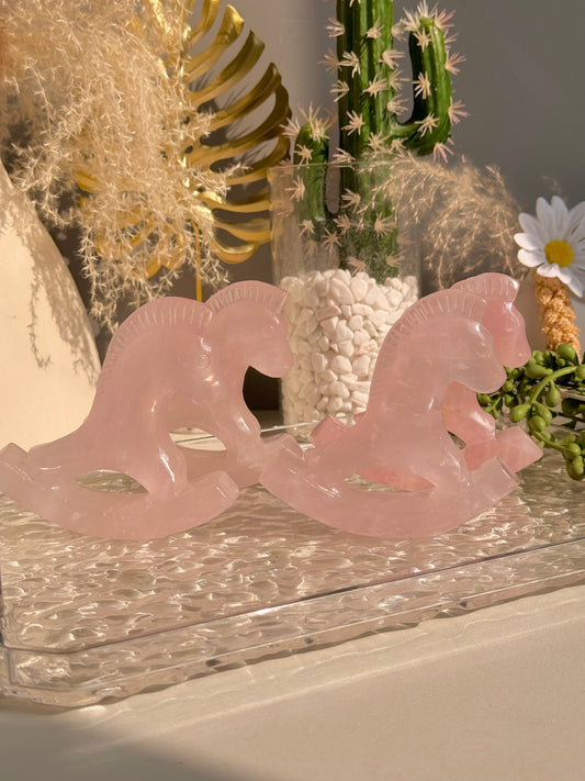 Rose Quartz rocking horse