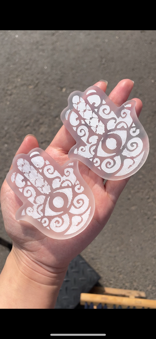 Selenite hamasa hand