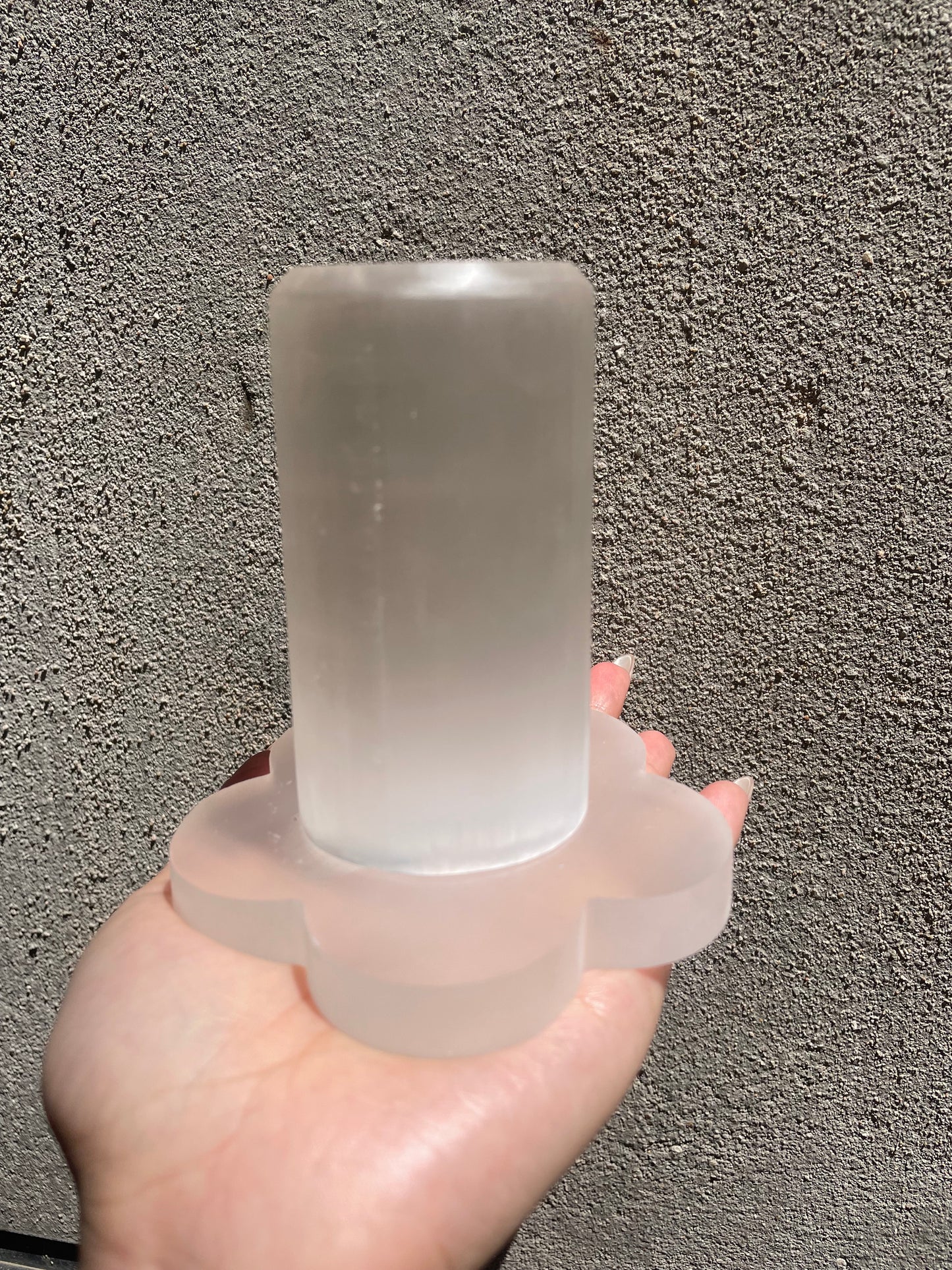selenite flower bracelet holder