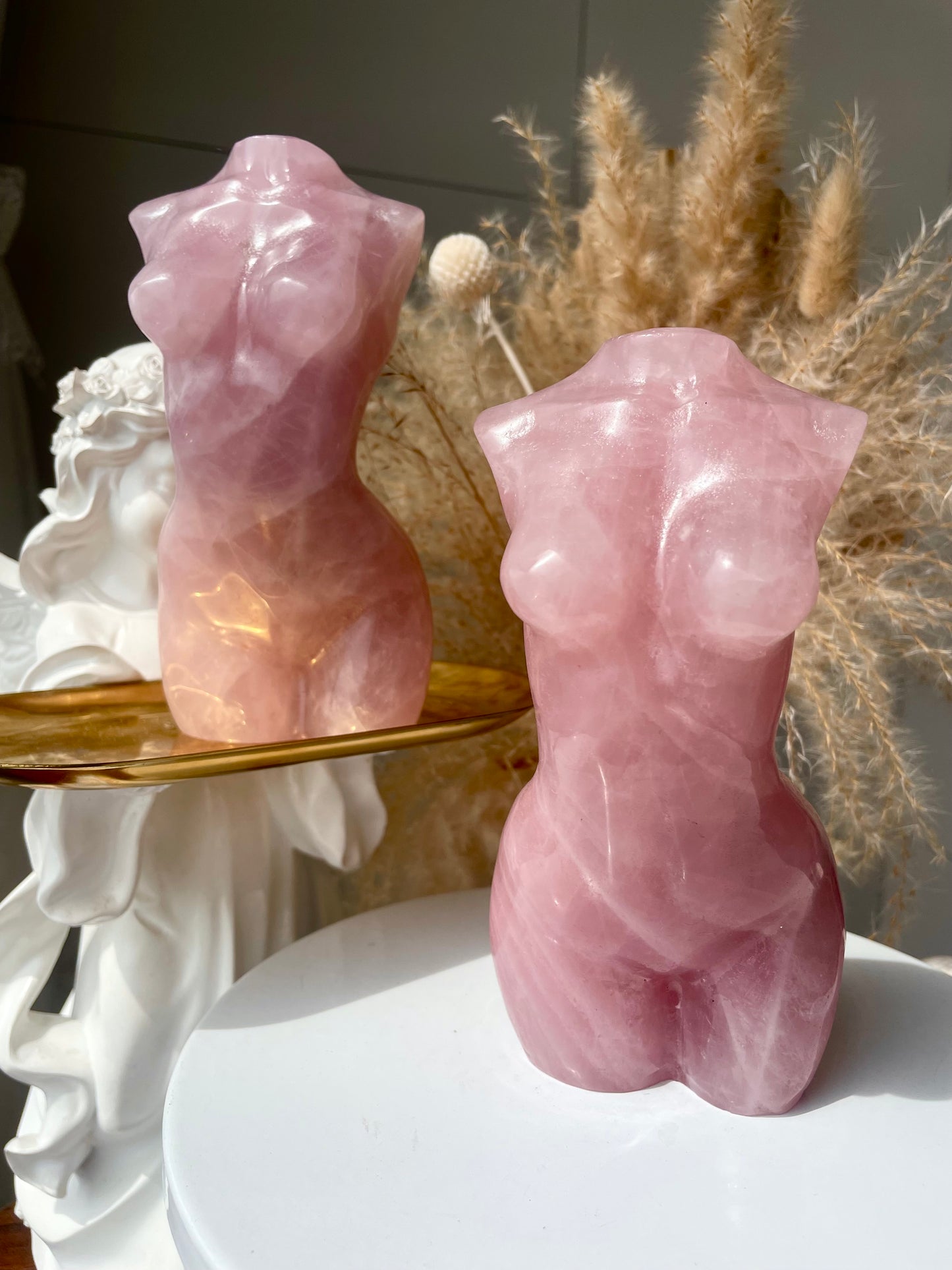 15CM rose quartz body