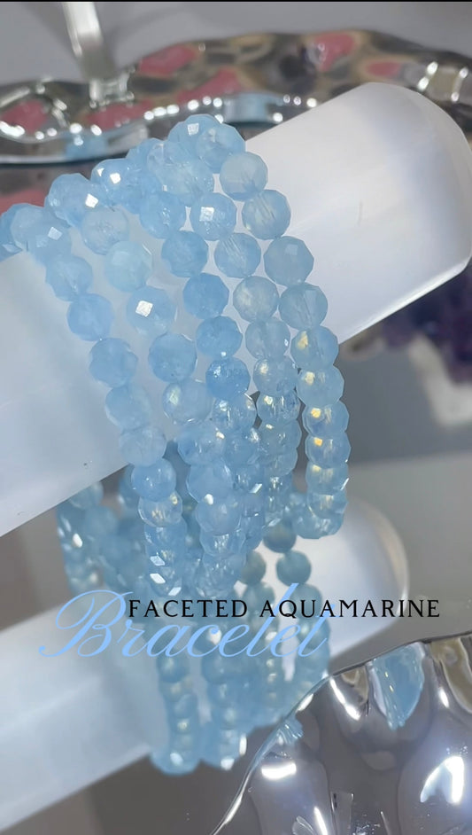 faceted aquamarine Bracelet