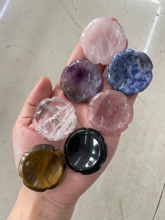 flower worry stone