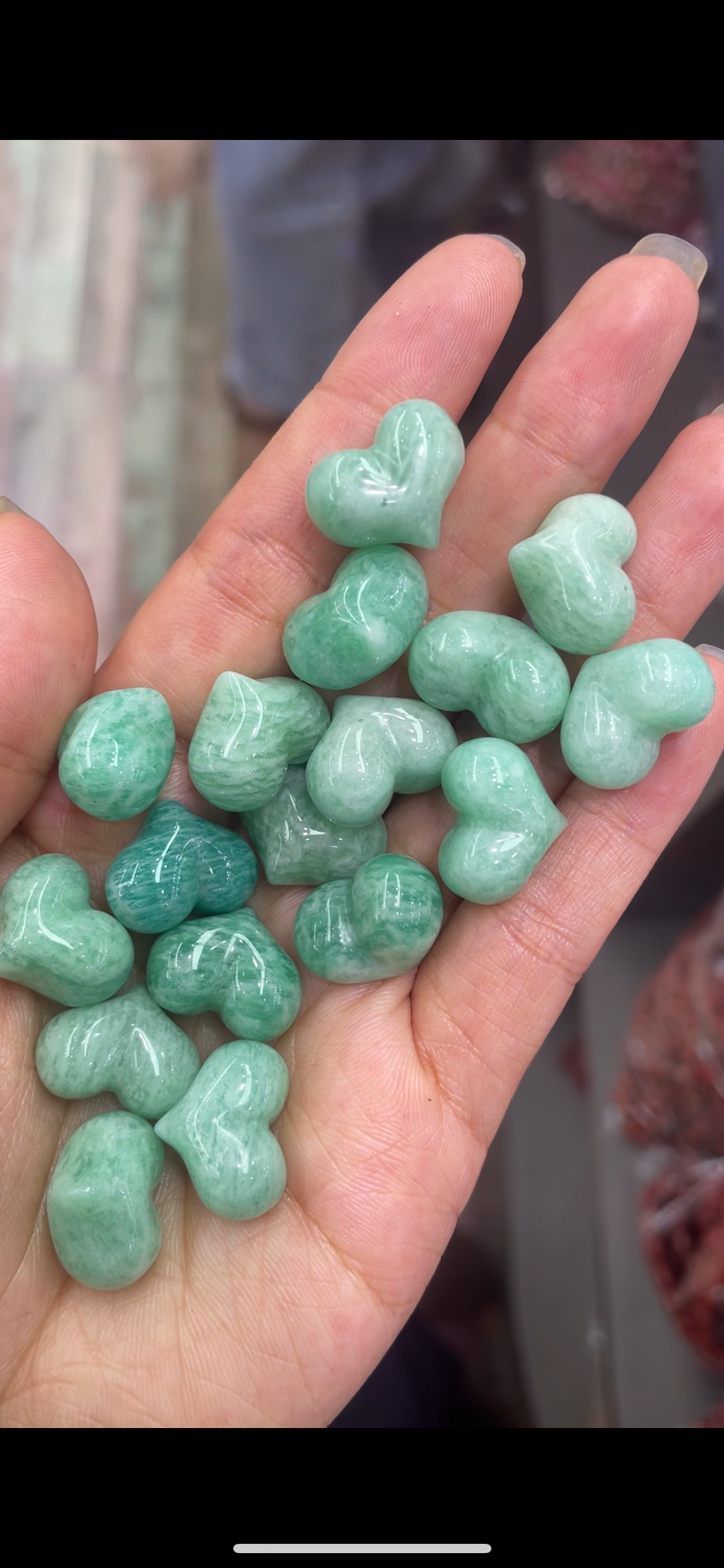 Amazonite heart （without hole）