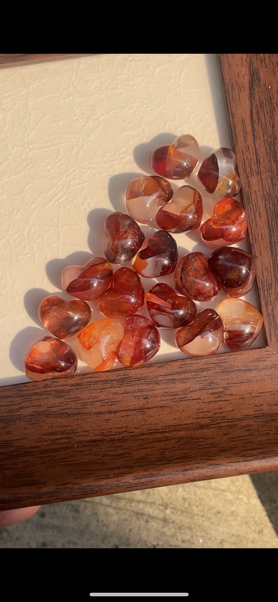 fire quartz heart （without hole）