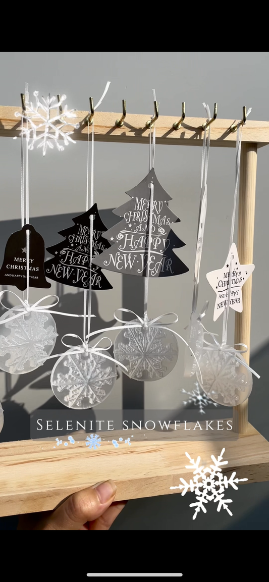 Selenite snowflakes