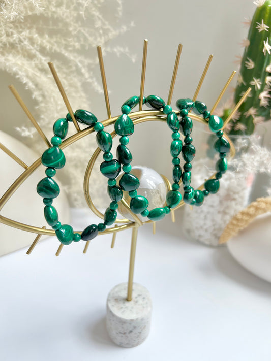 malachite heart bracele