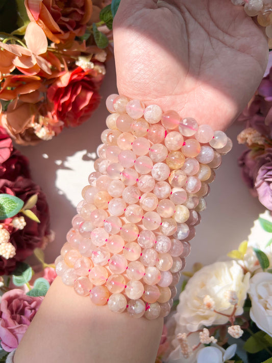 flower agate bracelet