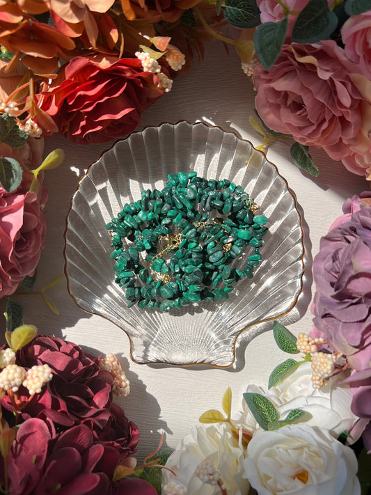 malachite chips bracelet
