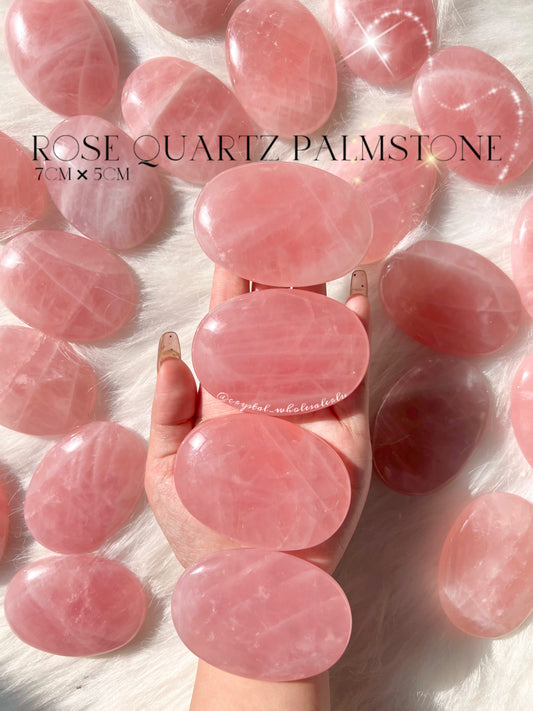 rose quartz palmstone