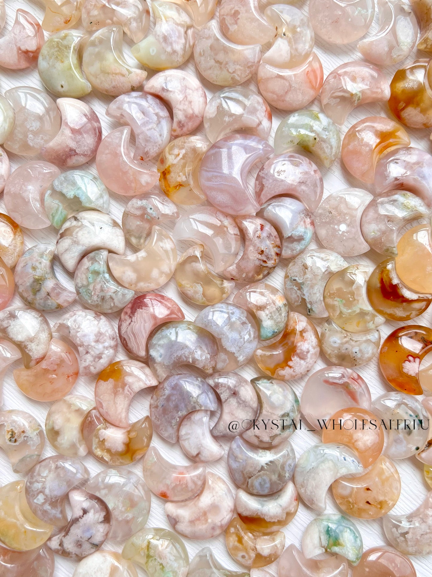 Flower agate moon