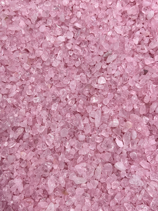 rose quartz chips&tumble