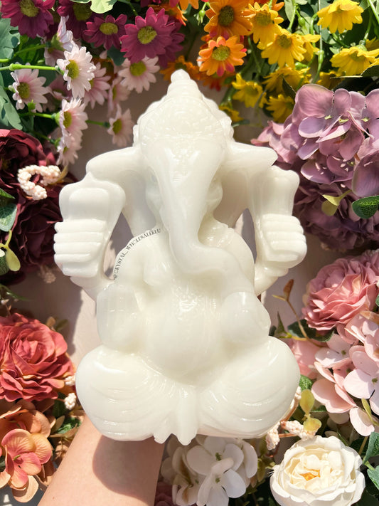 white jade ganesha