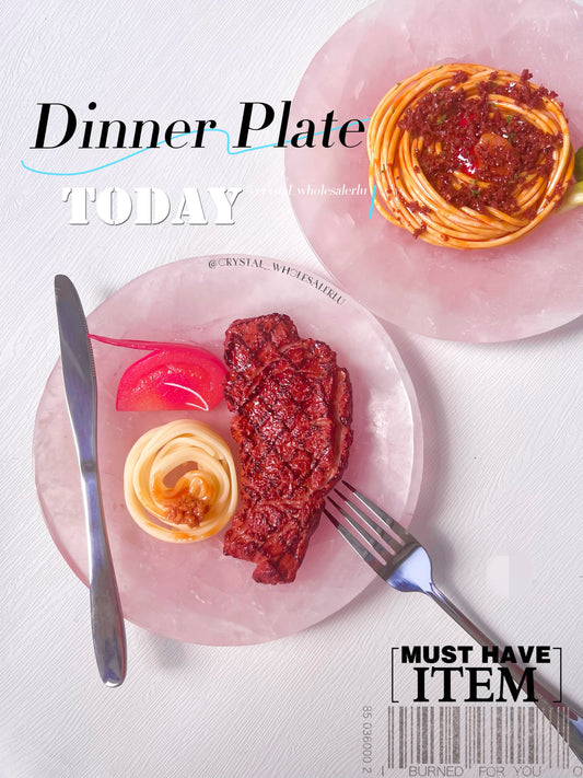 rose quartz dinner plate