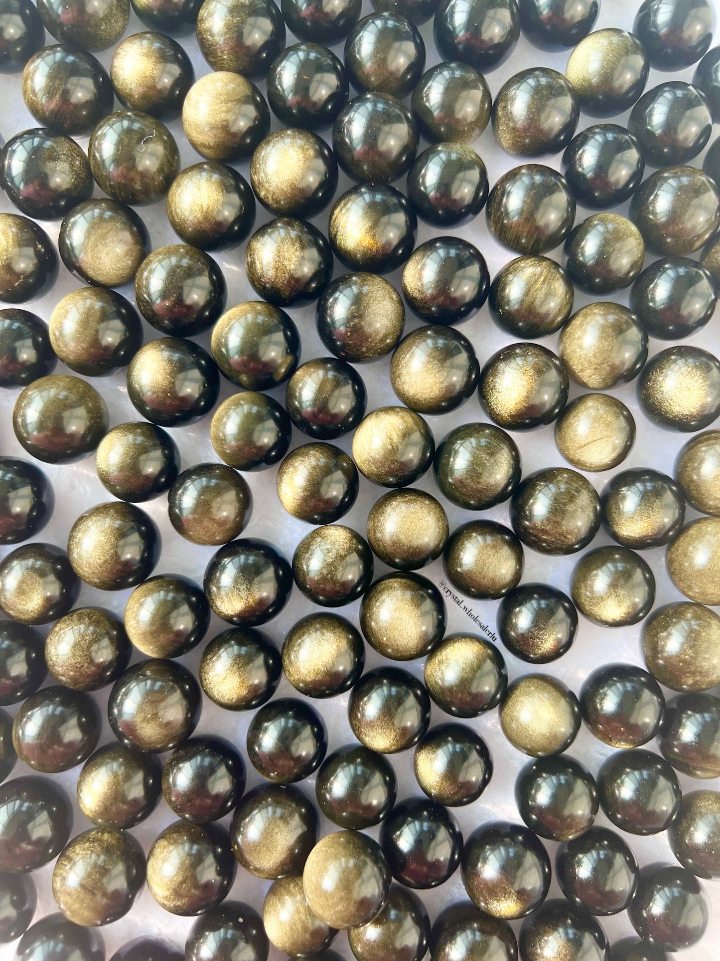 Golden obsidian mini spheres