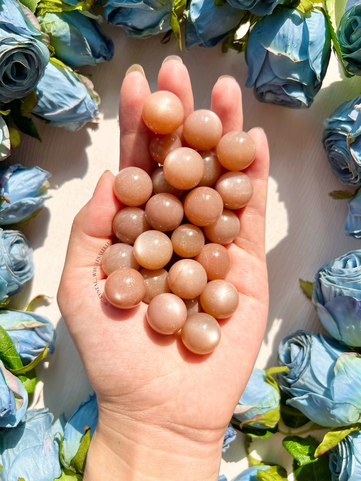 peach moonstone sphere