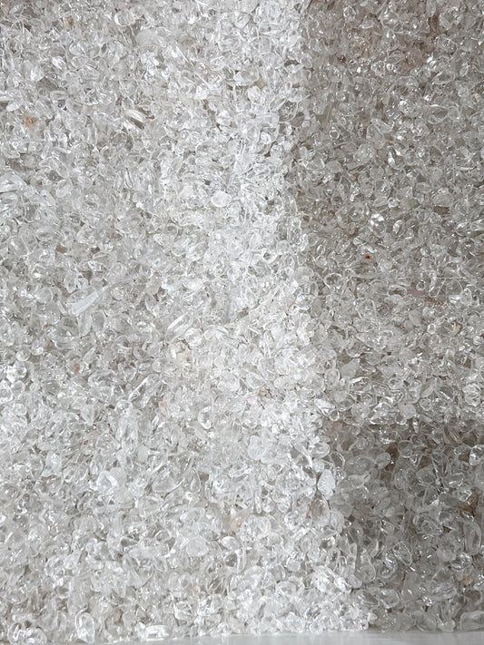 clear Quartz chips&tumble