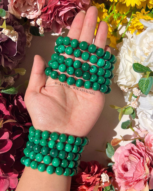 Natural malachite bracelet