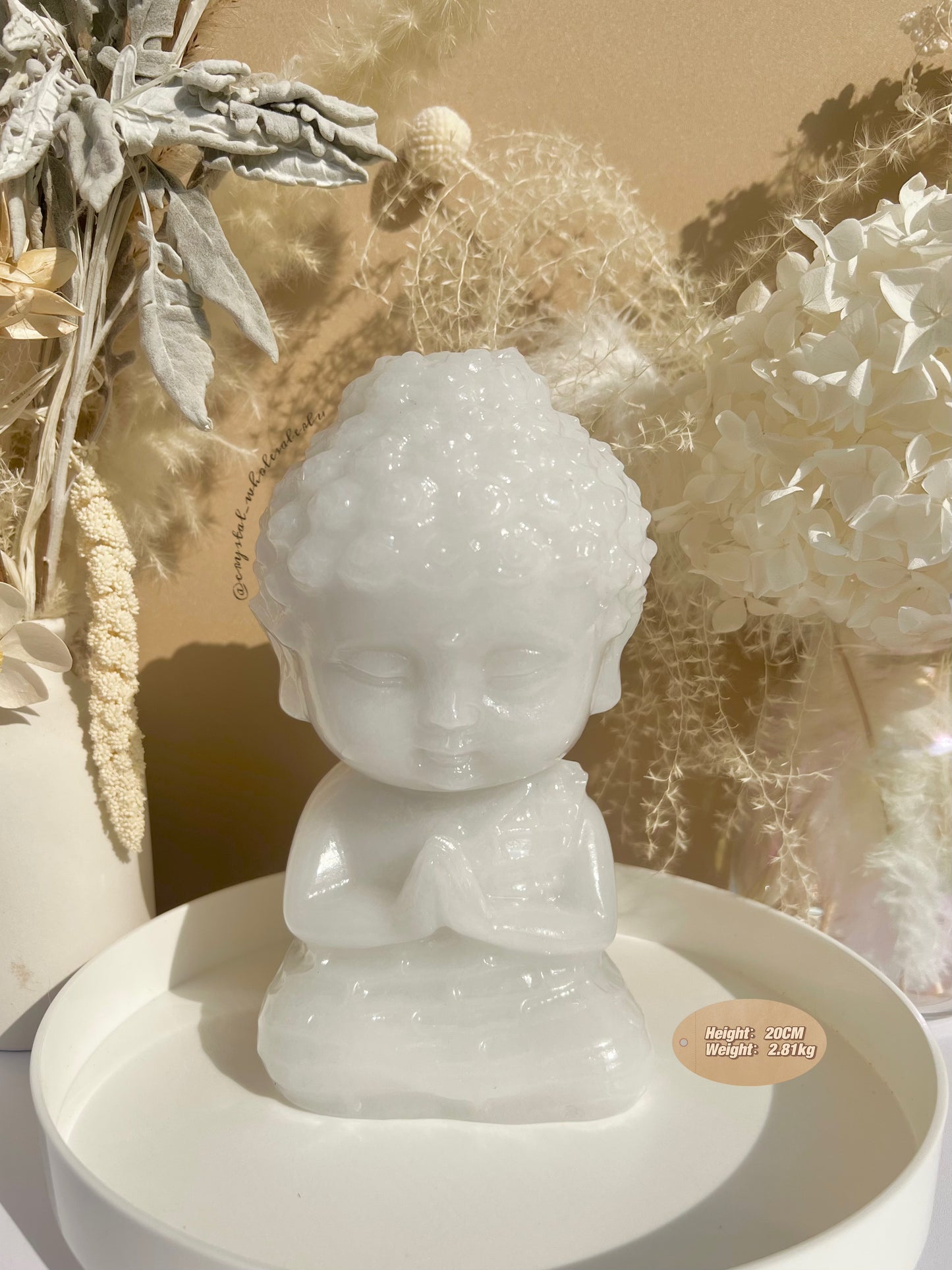 white jade Baby Buddha
